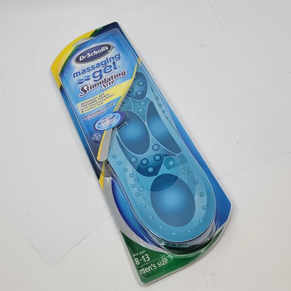 Dr.Scholls Comfort & Energy Massaging Gel Insoles Stimulating Step Mens 8-13 New - Picture 6 of 10